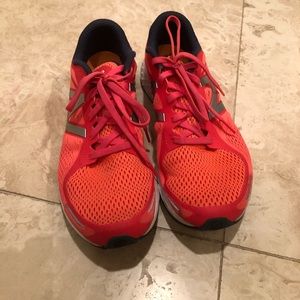New Balance, bright coral color, 7